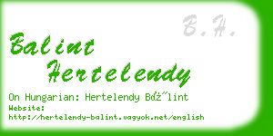 balint hertelendy business card